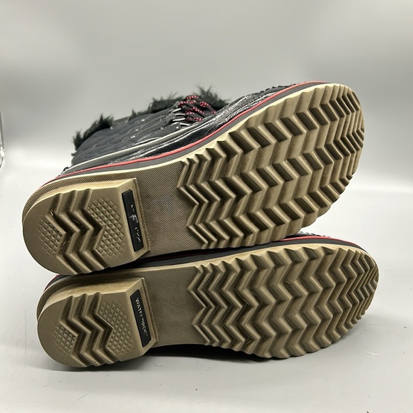 Sorel Tolfino Black Quilted Faux Fur Waterproof Snow Winter Tall Boot sz 7 - Picture 7 of 9